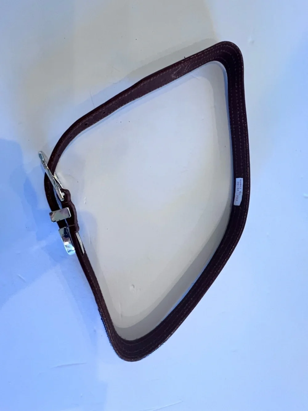 Beaded Brown Latigo Leather Belt Sz 28